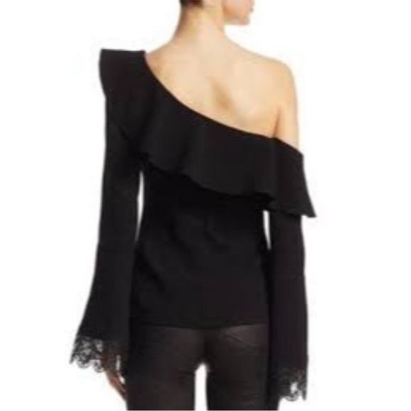 Nicholas Crepe One-shoulder Top In Black - Picture 2 of 6